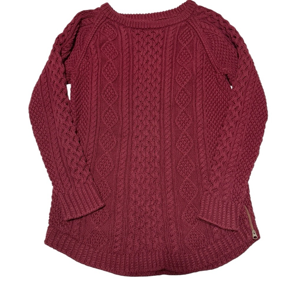LL Bean Signature Women's Cable Knit Sweater 100% Cotton size medium